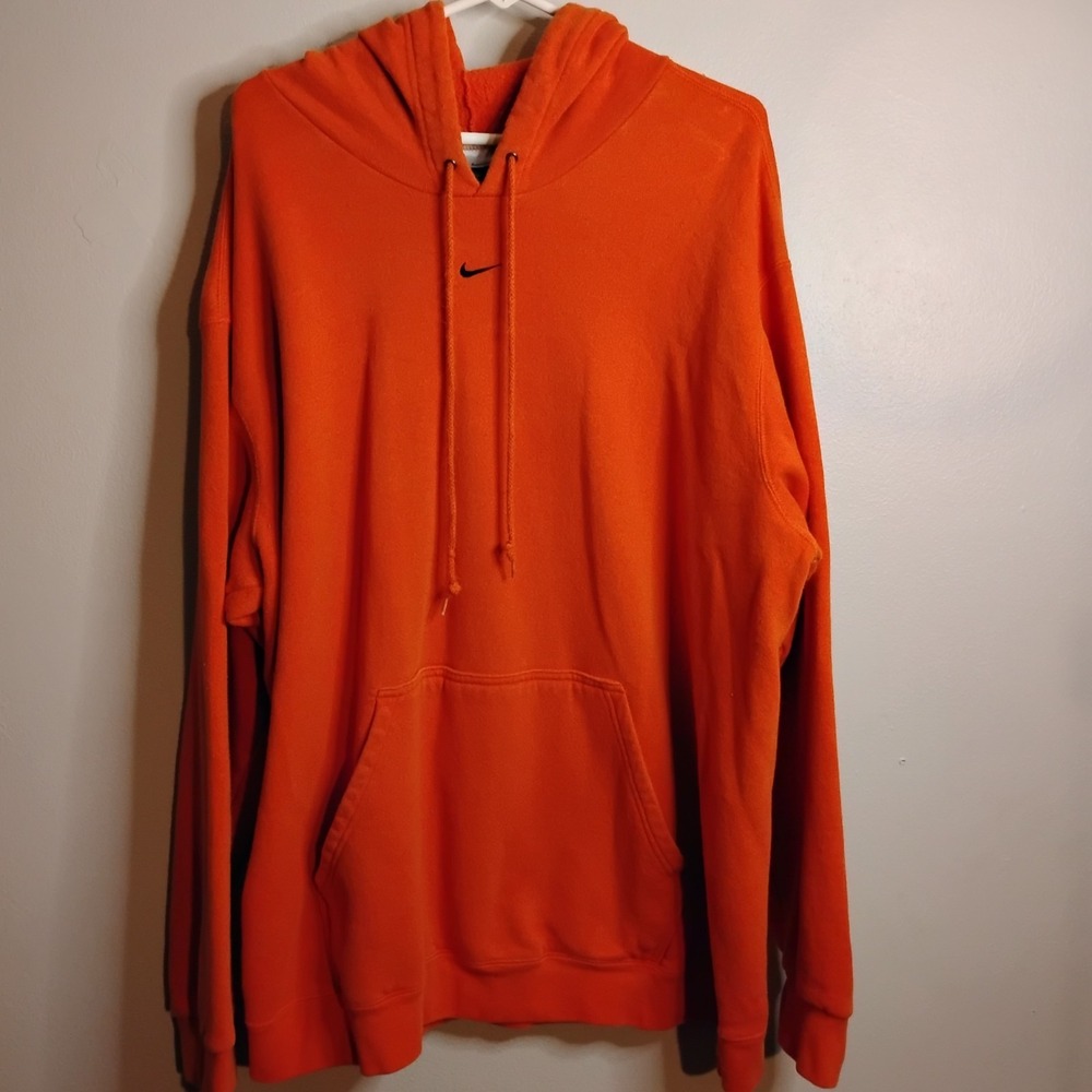 vintage orange nike hoodie for mens